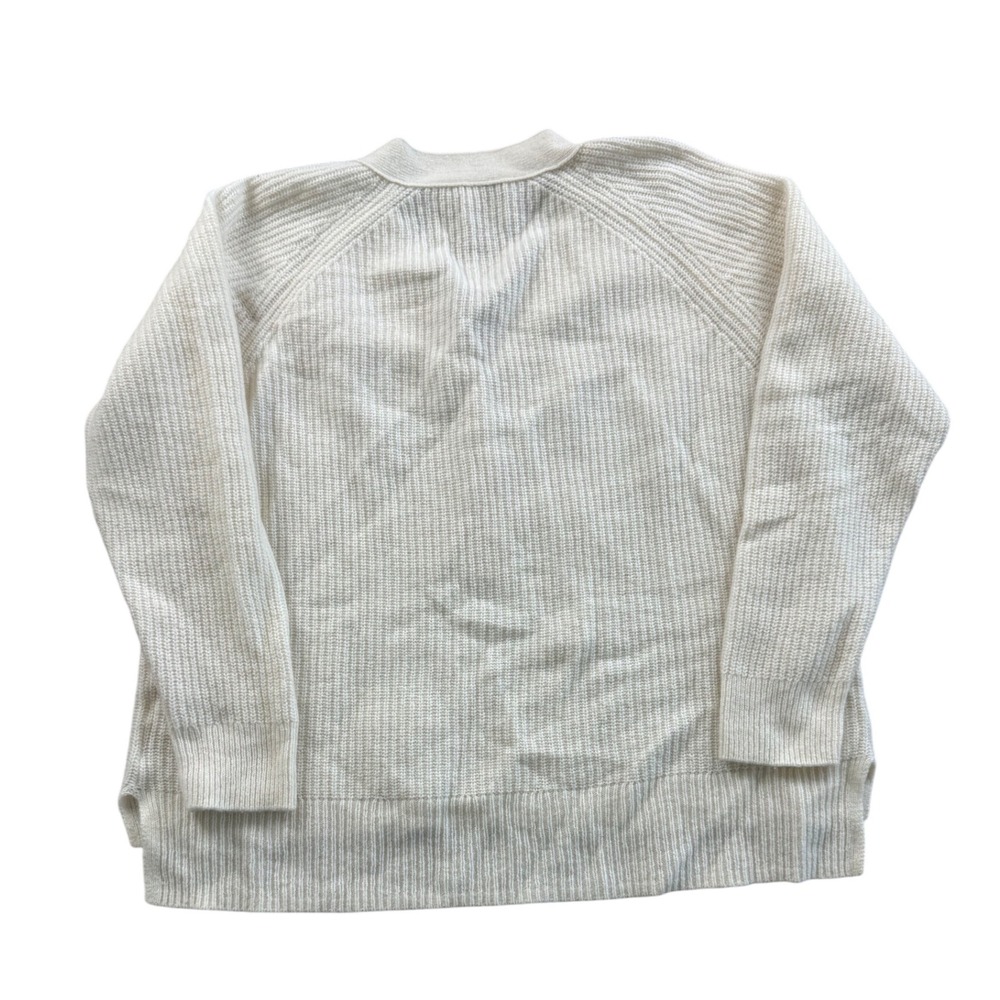 Madewell Women's Ribbed Button-Front Merino Wool Blend Cardigan Sweater - Picture 2 of 8